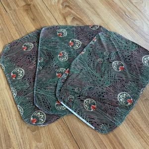 Handmade upcycled placemats set of 3
